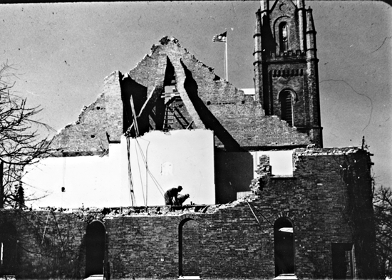 Stamford Baptist Church, 1954, demolition