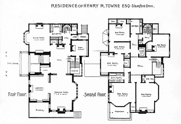 Henry R. Towne Home, floor plan