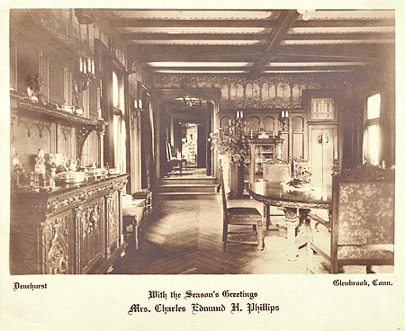 Denehurst, cabinet card, interior view