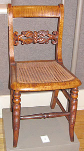 American Empire Curly Maple Side Chair