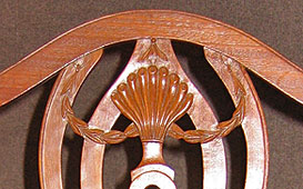 Federal Mahogany Dining Chair, detail