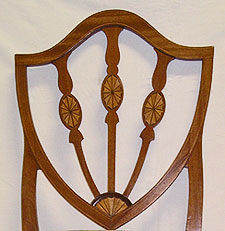 Federal Inlaid Mahogany Side Chair, detail