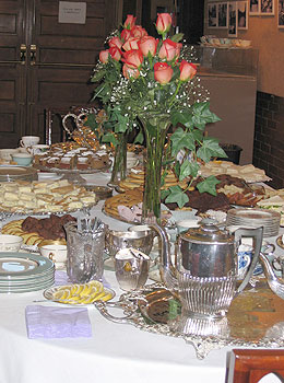 the table at the Victorian Tea