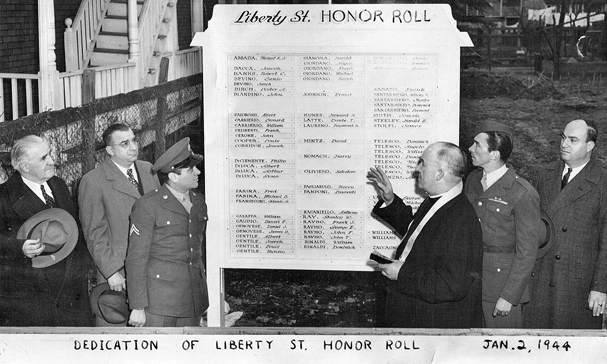 Dedication of Liberty St. Honor Roll, January 2, 1944