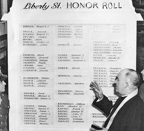 Dedication of Liberty St. Honor Roll, enlargement of panel