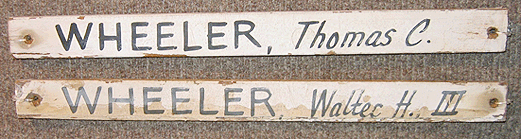 memorial slats, Wheeler brothers