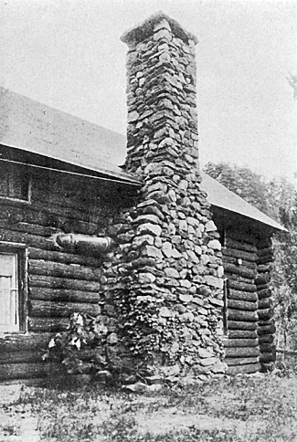 THE SUBSTANTIAL AND ATTRACTIVE CHIMNEY OF THE CABIN