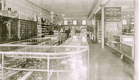 the left side of the ground floor of Lockwood & Palmer's store