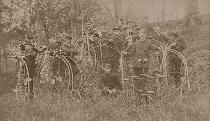 Highwheel bicycles: Wheelmen bicycle club, 1880s - no details available