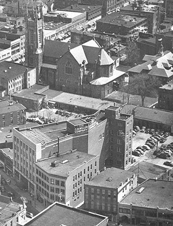 1948 aerial view of Bank Street building