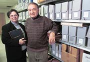 Linda Baulsir & Irwin Miller in the Archives -  click here for story