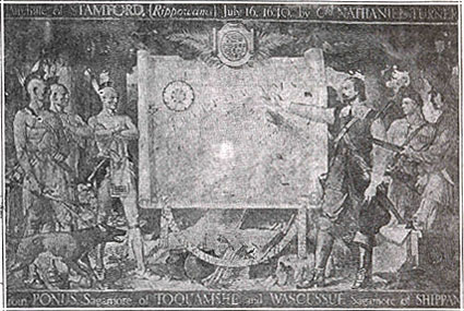 the mural depicting the purchase from the Indians