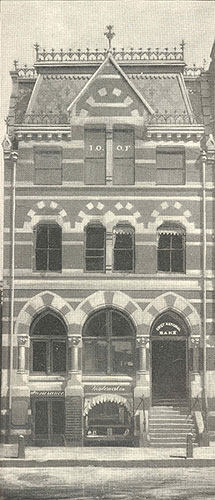 First building of the First National Bank