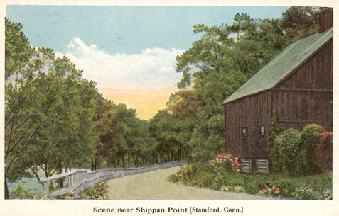 Postcard titled 'Scene near Shippan Point'
