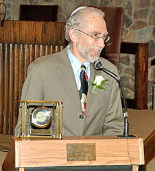 David accepting the award