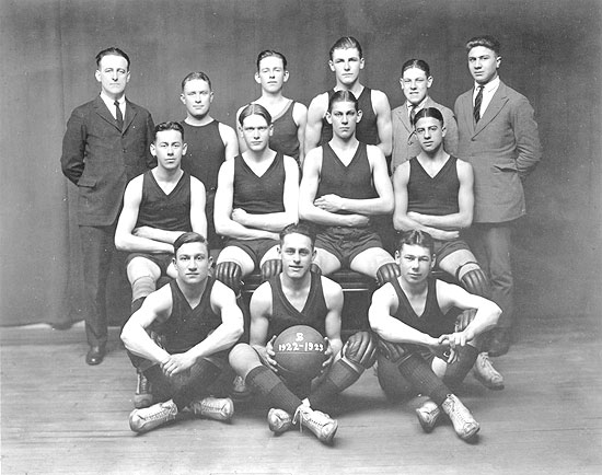 Michael Boyle with the 1922 Basketball Team