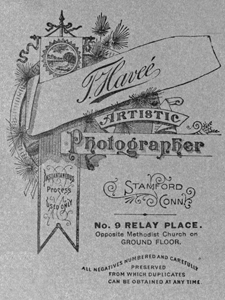 photographer's ad on back of photos