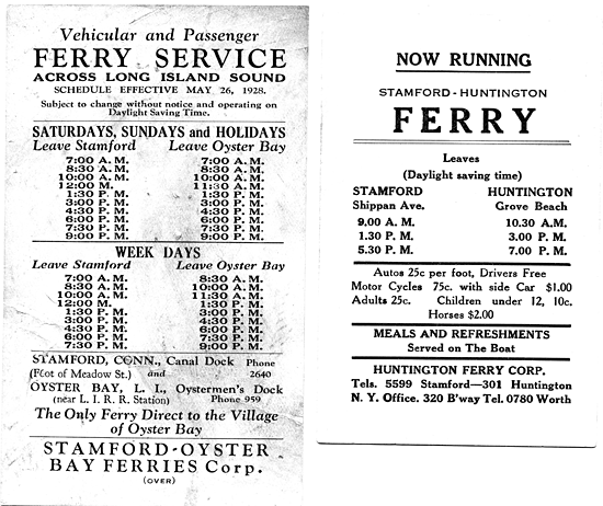 ferry schedules