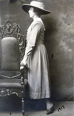 Margaret Weed on her wedding day, 1917