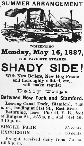 Shady Side Ad, 1887